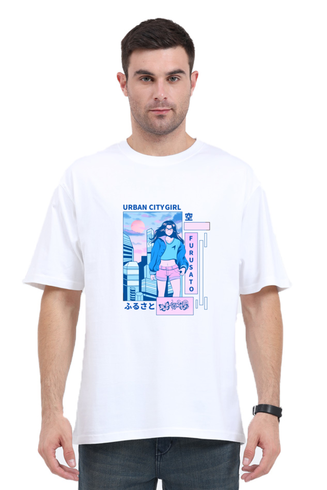 Oversized Streetwear T-shirt (Urban Japanese City)