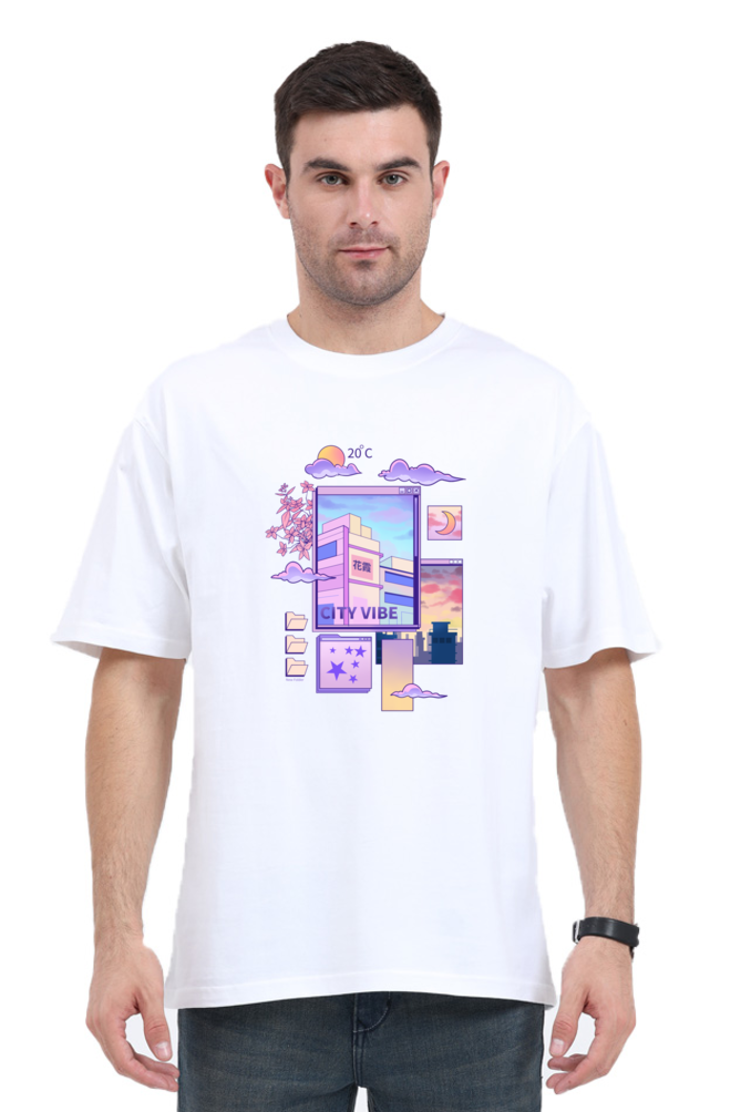 Oversized Streetwear T-shirt (Urban Japanese City)