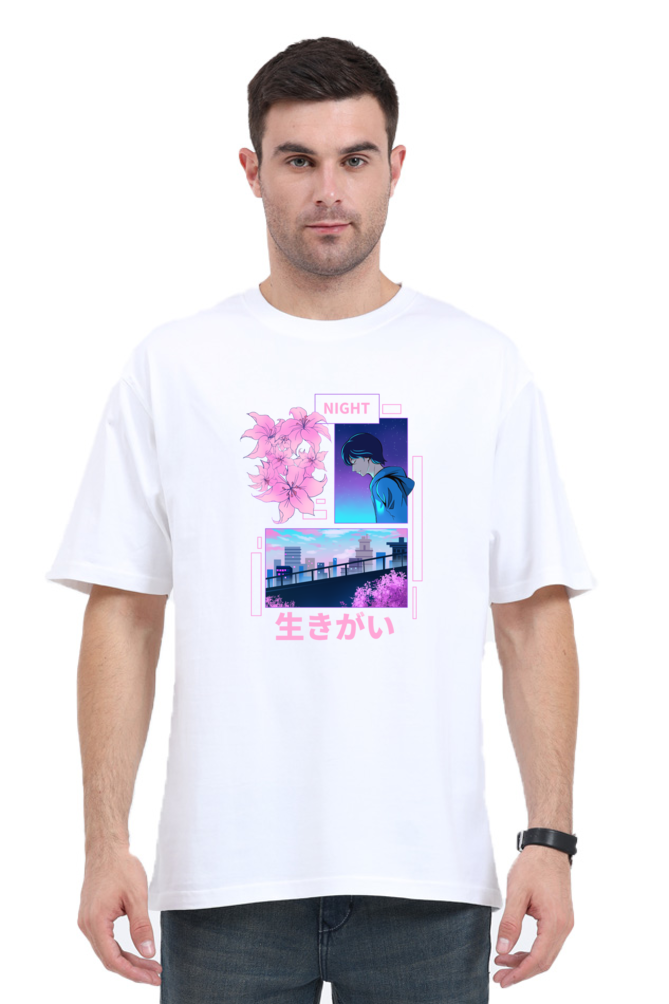 Oversized Streetwear T-shirt (Urban Japanese City)