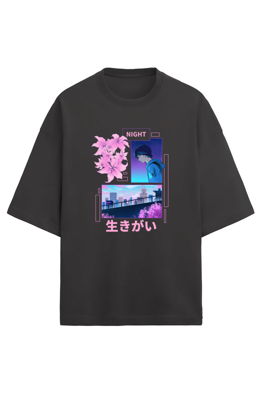 Oversized Streetwear T-shirt (Japanese Urban City)