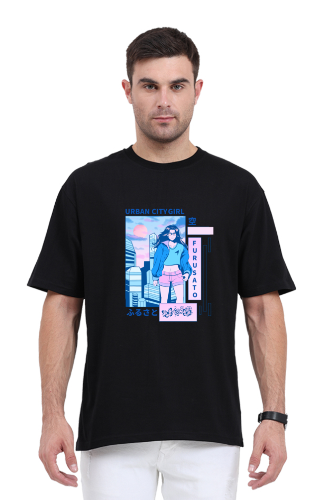 Oversized Streetwear T-shirt (Urban Japanese City)