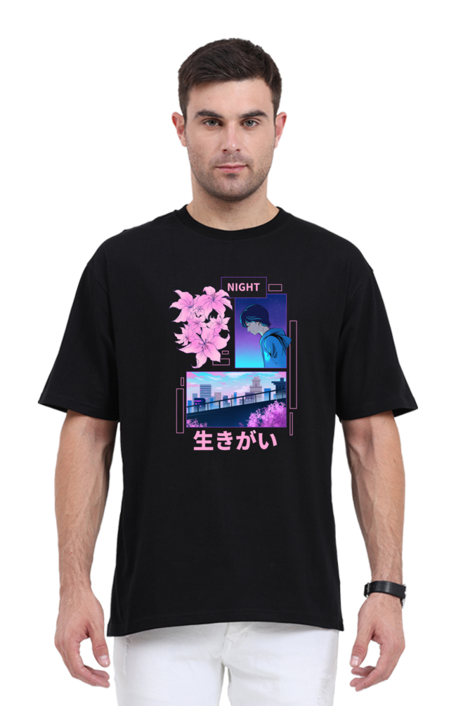 Oversized Streetwear T-shirt (Urban Japanese City)