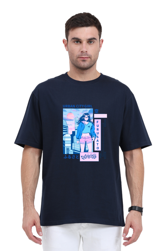 Oversized Streetwear T-shirt (Urban Japanese City)