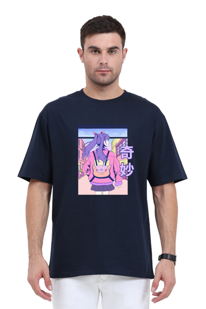 Oversized Streetwear T-shirt (Urban Japanese City)