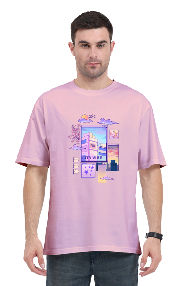 Oversized Streetwear T-shirt (Urban Japanese City)