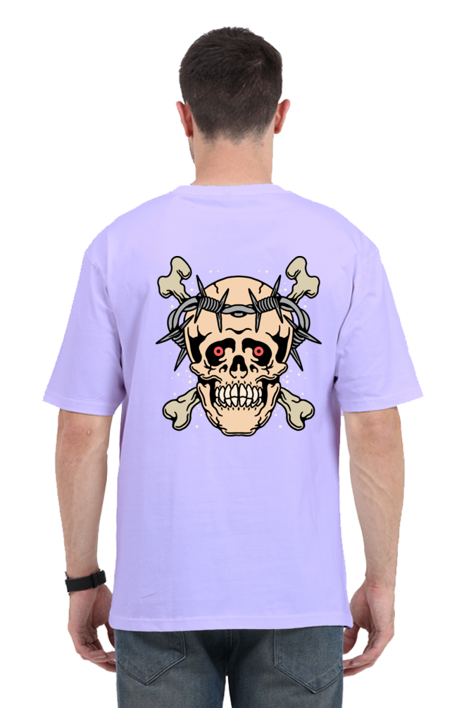 Oversized Streetwear T-shirt(Barbed Wire Skull)