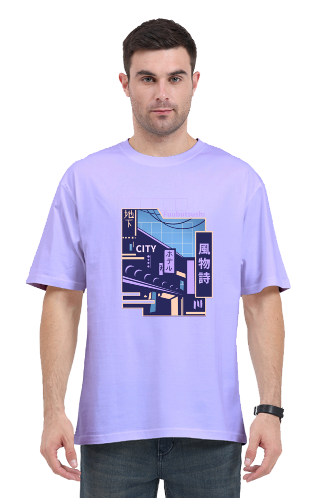 Oversized Streetwear T-shirt (Urban Japanese City)