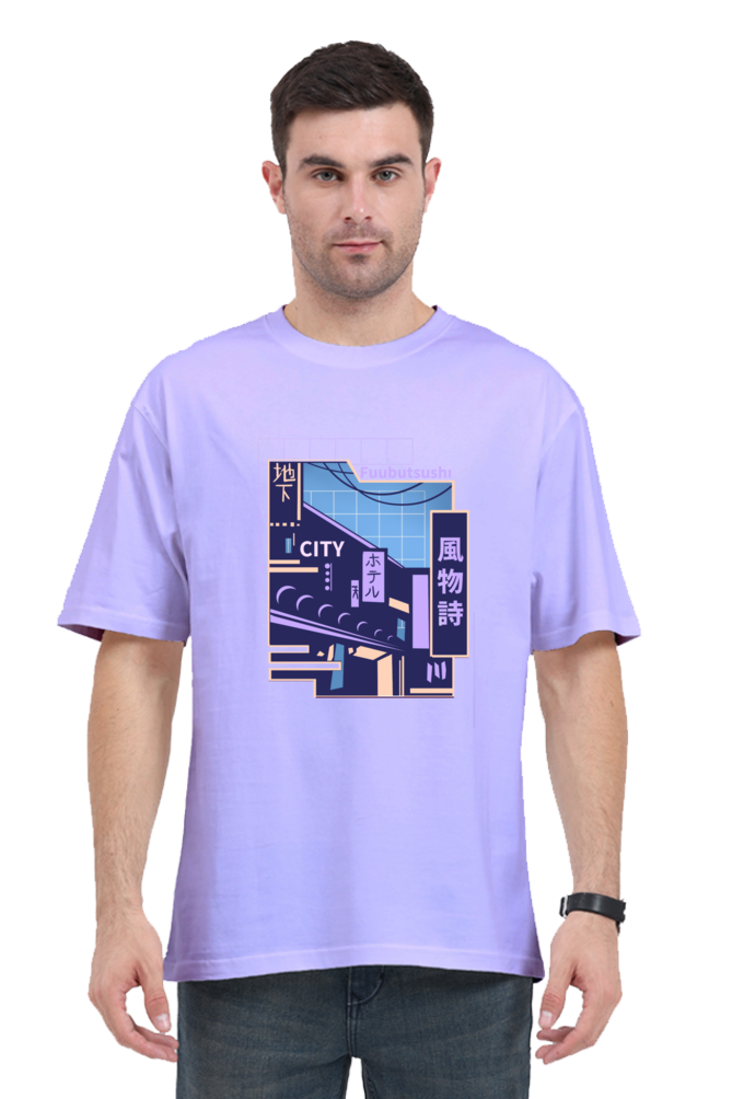 Oversized Streetwear T-shirt (Urban Japanese City)