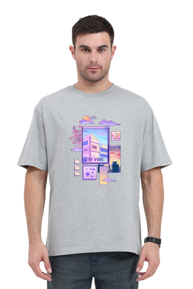 Oversized Streetwear T-shirt (Urban Japanese City)