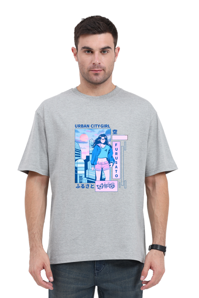 Oversized Streetwear T-shirt (Urban Japanese City)